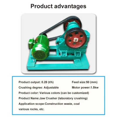 Gainjoys Mini Type 100*60 Small Scale Mining Crushing Testing Laboratory Jaw Crusher Mini Jaw Crusher